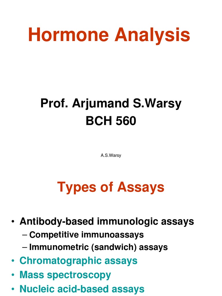 Hormone Assay Techniques Overview | PDF | Immunoassay | Elisa