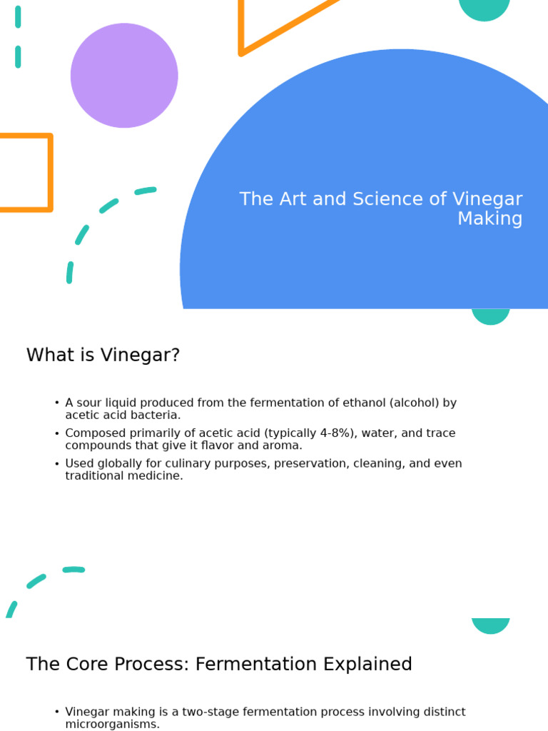 Vinegar Fermentation Process Explained | PDF | Vinegar | Fermentation