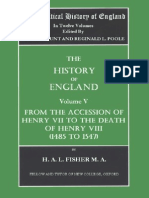 The Political History of England. Vol 5 Fisher, H.a. (Vol. v. 1485 to 1547) From the Accession of Henry VII to the Death of Henry VIII