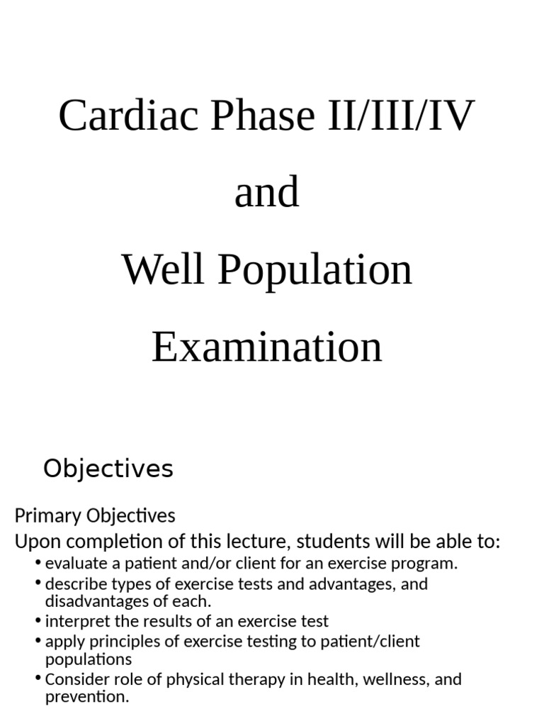 Outpatient Cardiac Rehab Exercise Testing Guide | PDF | Heart Rate ...