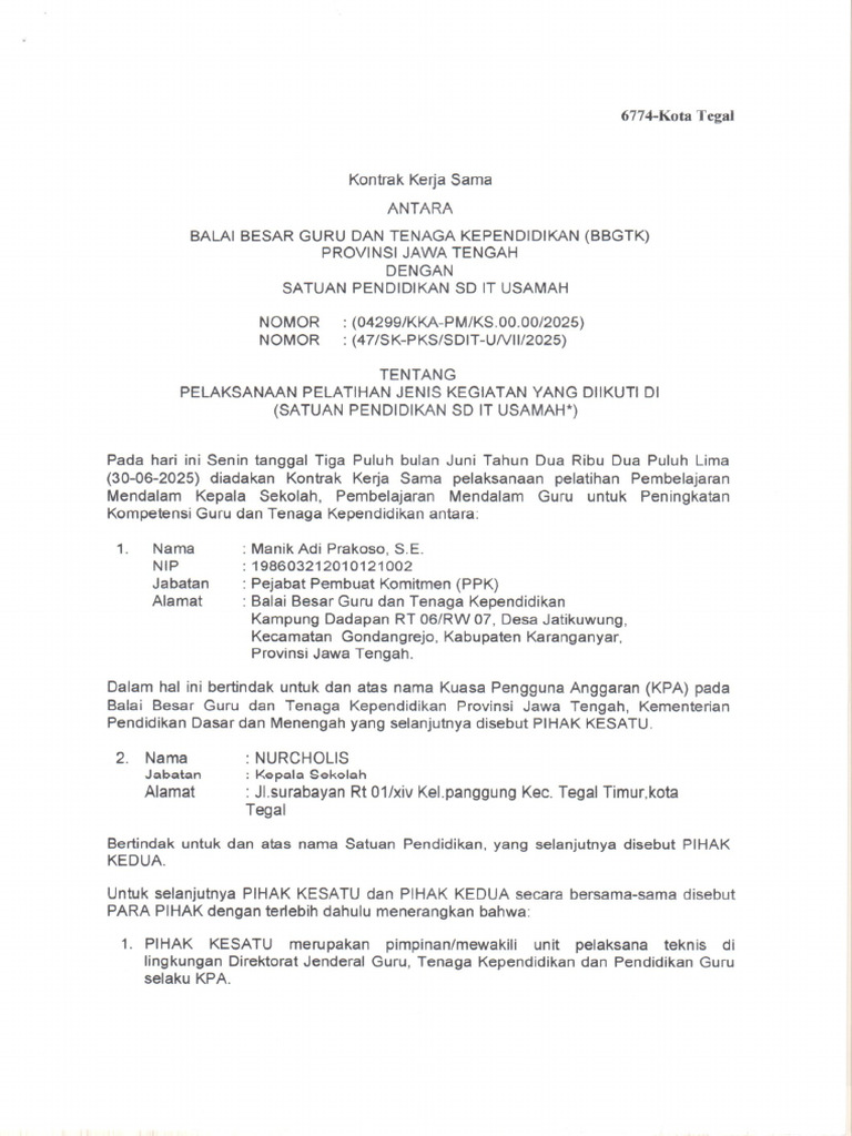 Pakta PM Kerjasama | PDF