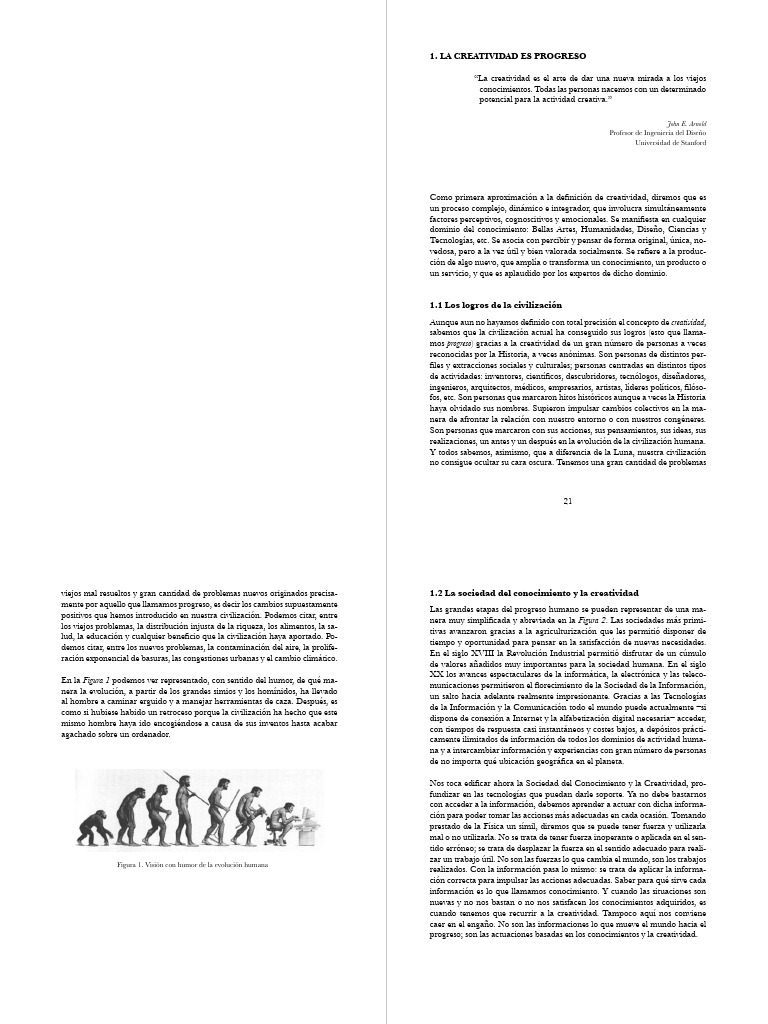 Creatividad: Clave del Progreso Humano | PDF | Creatividad | Conocimiento