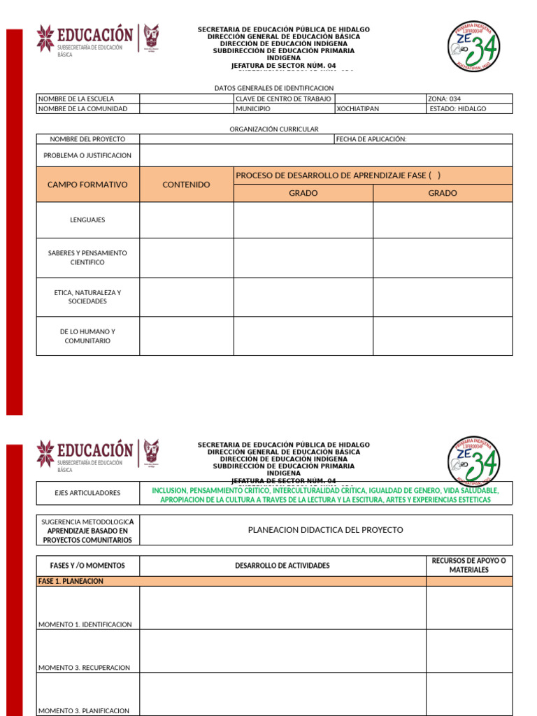 Planeación Educativa Primaria Indígena | PDF | Aprendizaje | Cognición