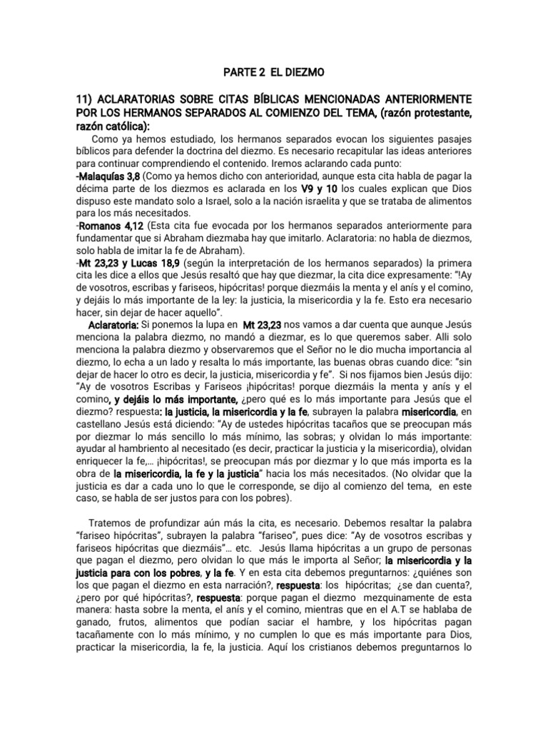 Parte 2 El Diezmo | PDF