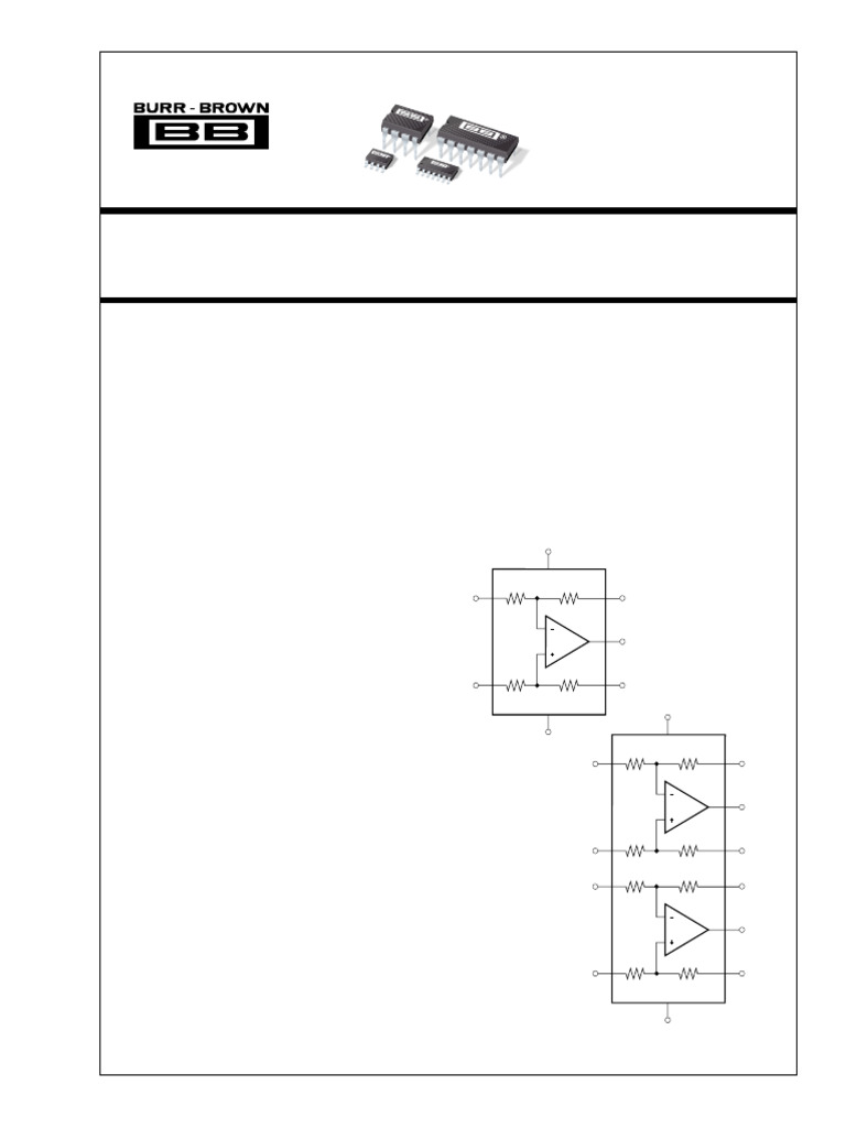 INA134/INA2134 Audio Line Receivers | PDF | Amplifier | Electrical ...