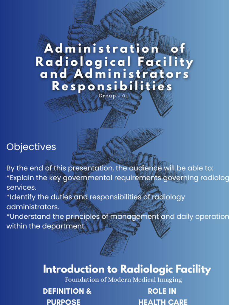 Administration of Radiological Facility Group - 01-2 | PDF | Radiology ...
