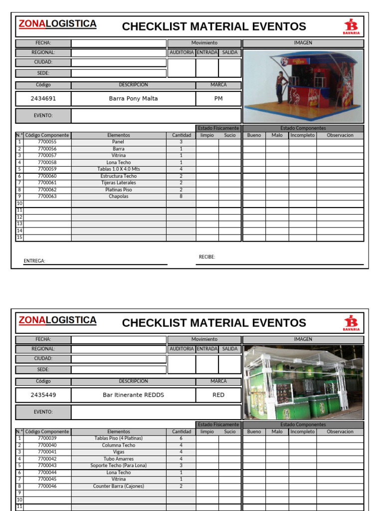 Checklist de Material para Eventos | PDF