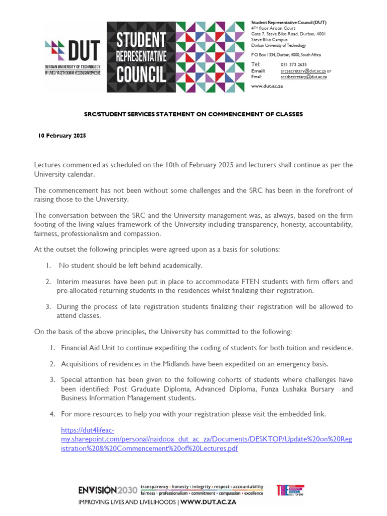 02.10.2025 SRC Statement On Registration | PDF