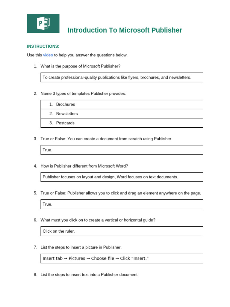 Microsoft Publisher Overview and Features | PDF