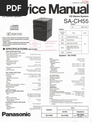 Panasonic SA-CH55 Manual Access | PDF