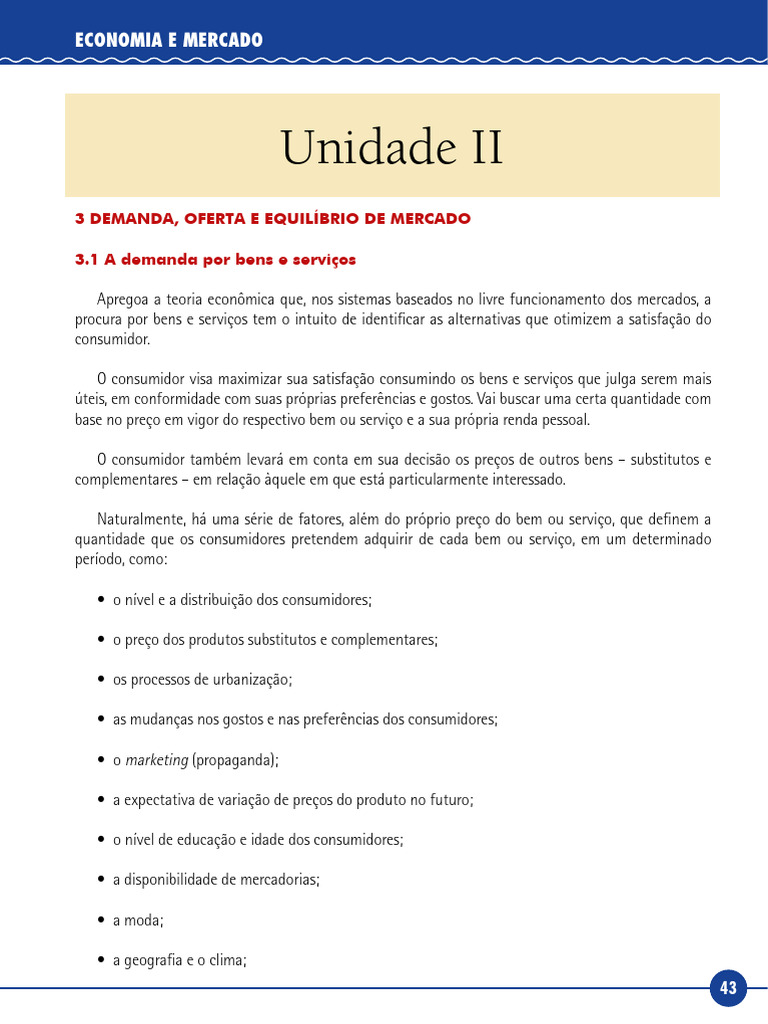 Demanda e Oferta no Mercado Econômico | PDF | Demanda | Economia