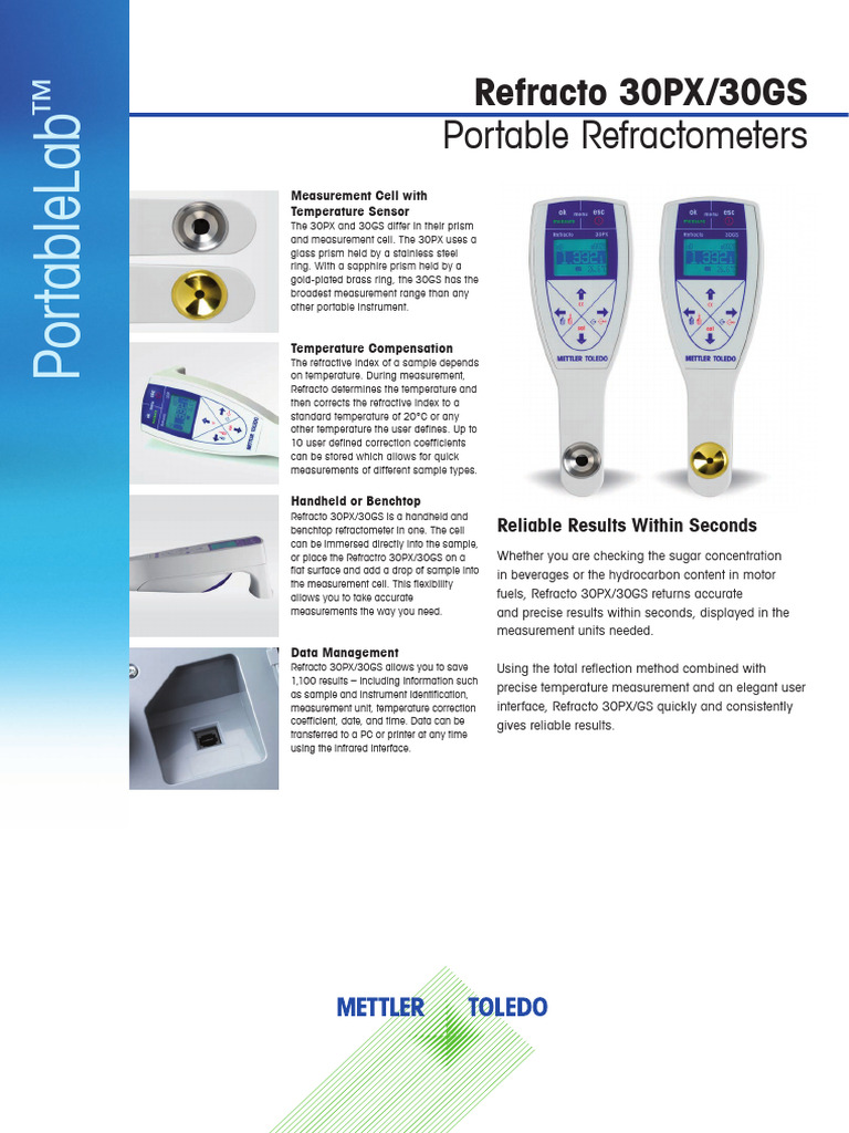 Refracto 30PX/30GS: Fast, Accurate Measurements | PDF | Applied And ...
