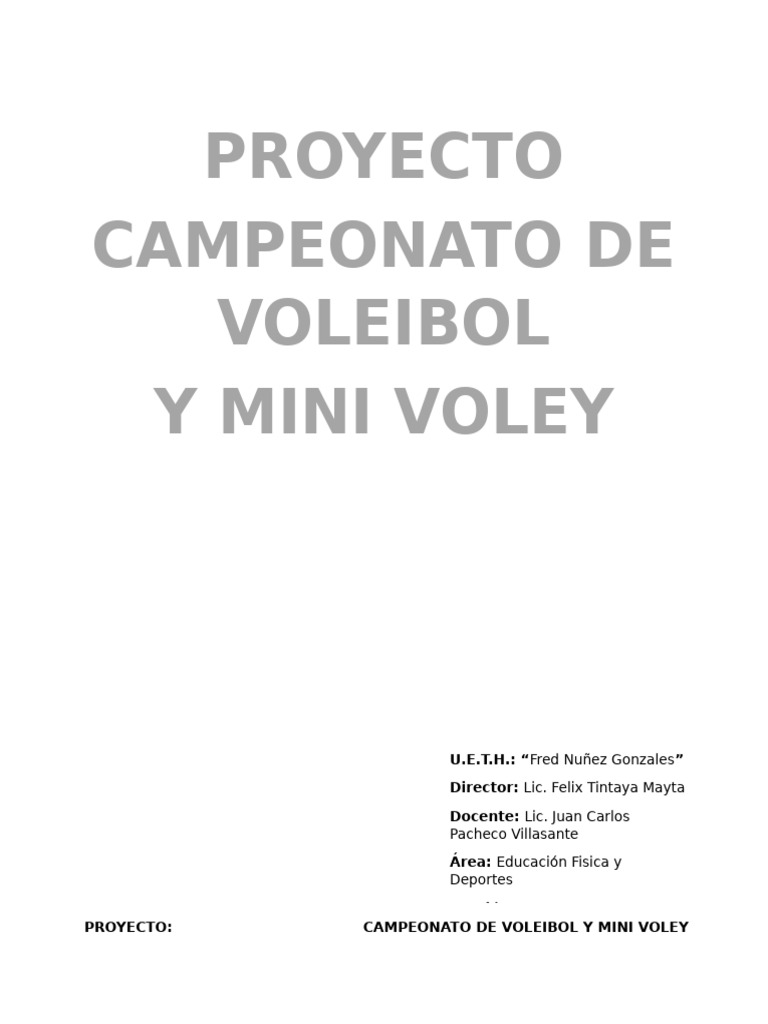 Campeonato de Voleibol Intercursos 2025 | PDF | Maestros