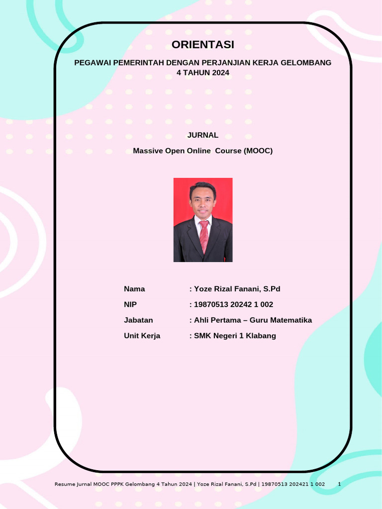 JURNAL MOOC YOZE | PDF
