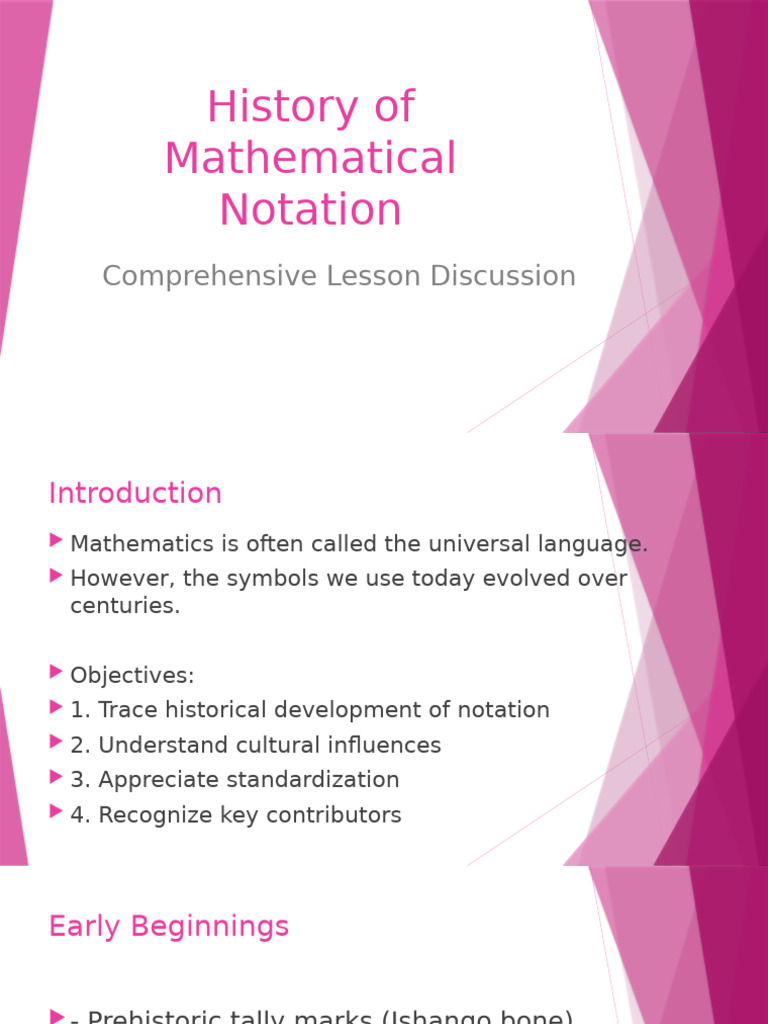 Evolution of Mathematical Notation | PDF | Numbers | Egyptian Hieroglyphs