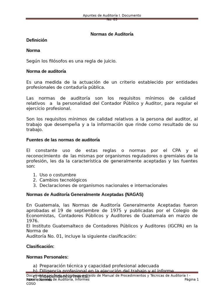 Normas de Auditor-A Jueves 20 de Marzo 2025 | PDF | Auditoría | Contralor