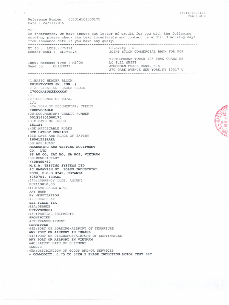 Mẫu LC | PDF