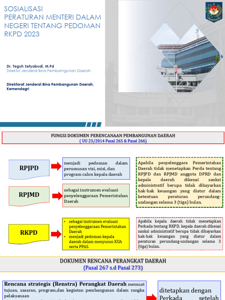 Pedoman Penyusunan RKPD 2023 Kemendagri | PDF