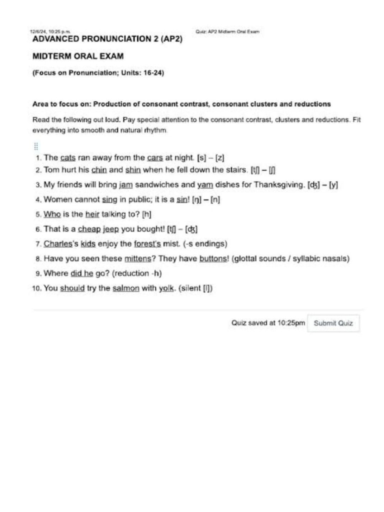 Midterm Oral Exam Advance 2 | PDF
