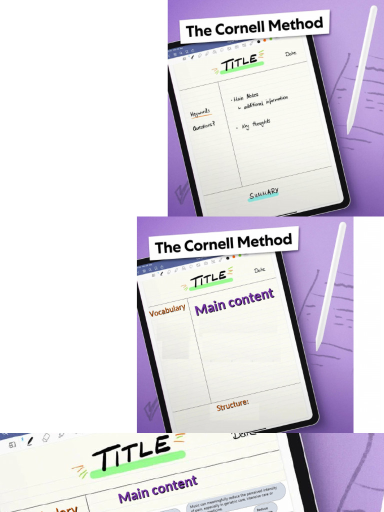 Cornell Note Taking Method | PDF