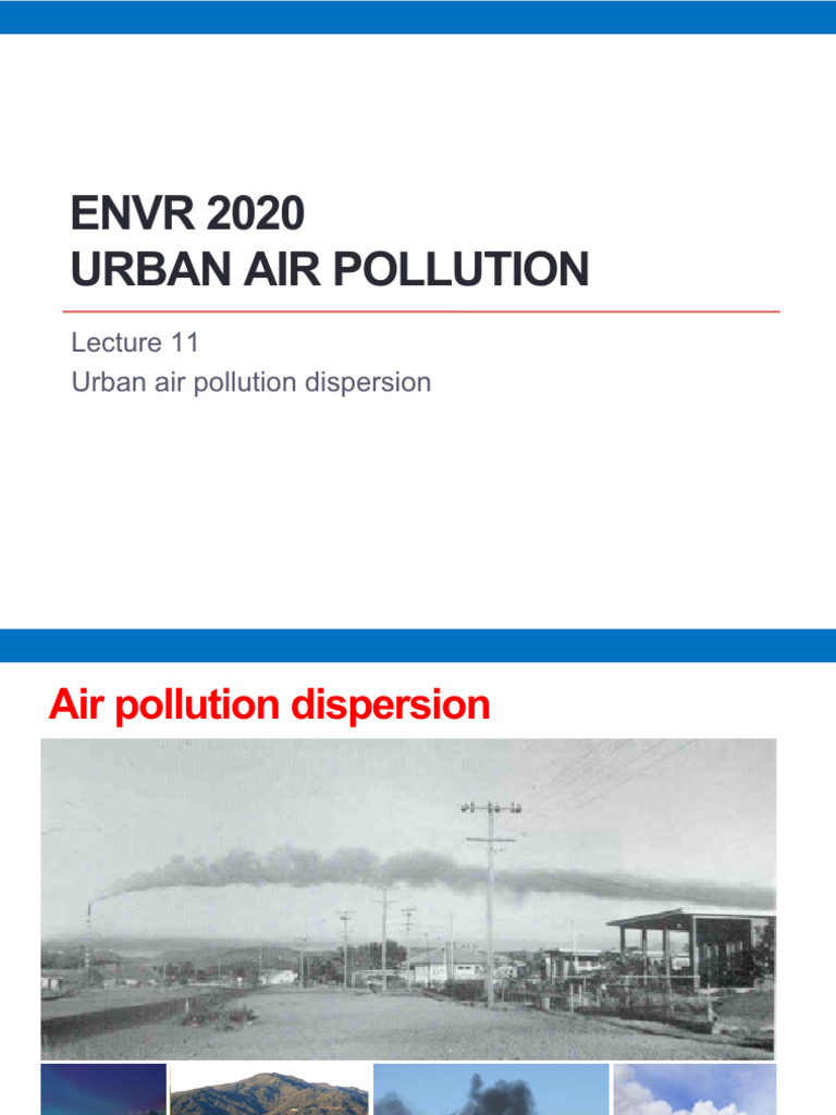 ENVR+2020+Lecture+11+Urban+Air+Pollution+Dispersion | PDF