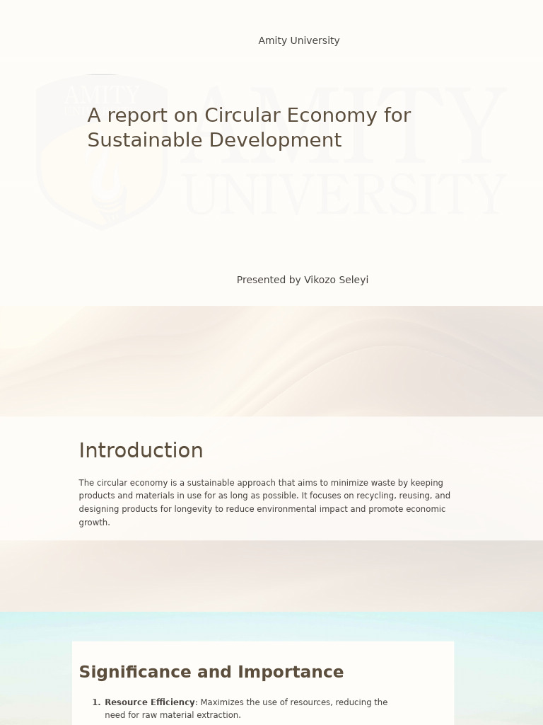 Circular Economy for Sustainable Growth | PDF | Sustainability | Reuse