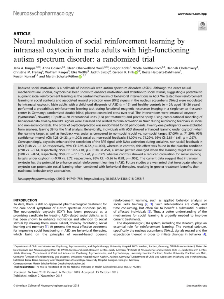 Neural Modulation of Social Reinforcement Learning by | PDF | Reward ...