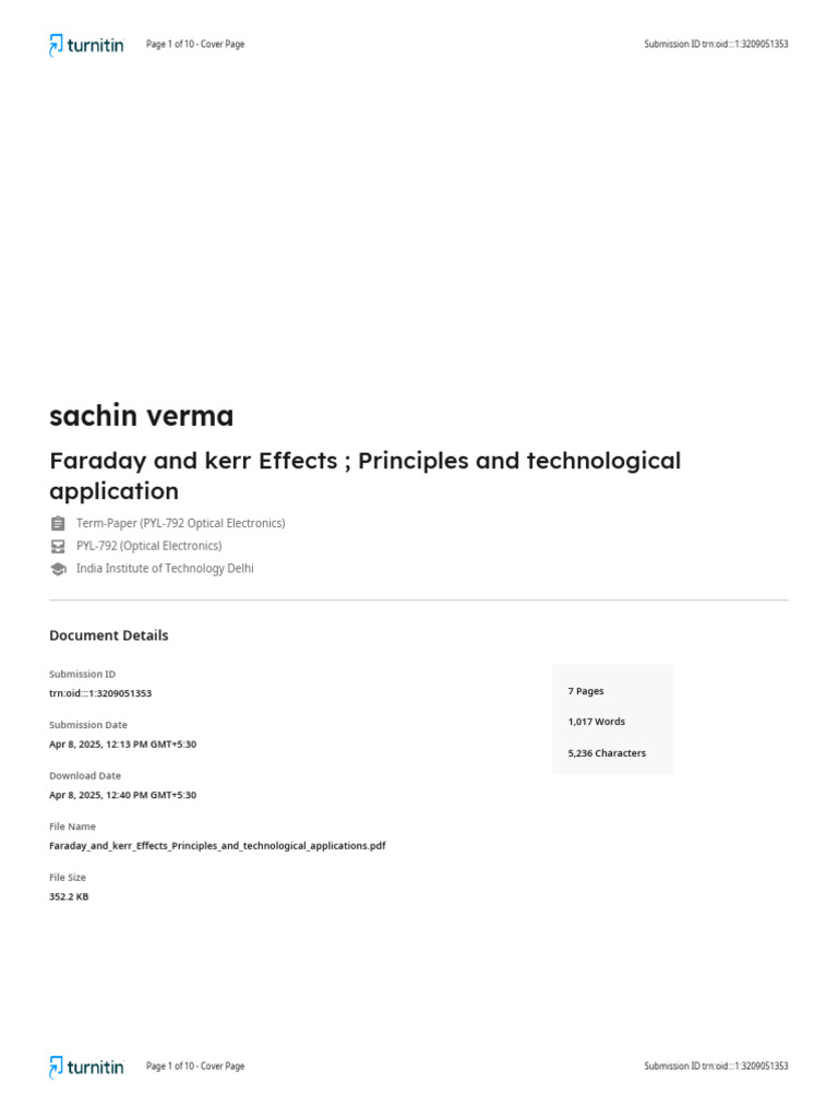 Faraday and Kerr Effects Principles and Technological Applications ...