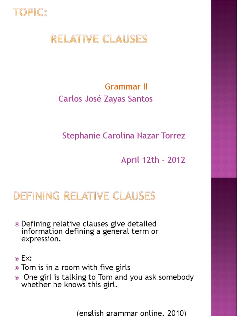 Mastering English Relative Clauses | PDF | Pronoun | English Grammar