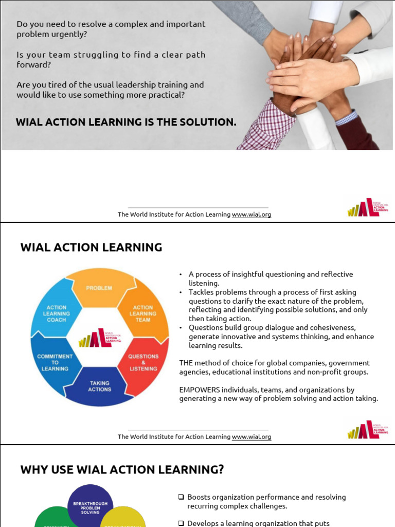 Wi A La Action Learning Brochure | PDF | Cognition | Learning