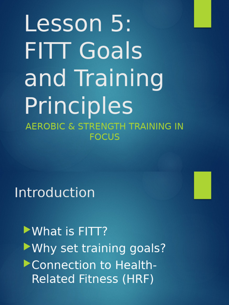 Lesson 5 FITT Presentation | PDF