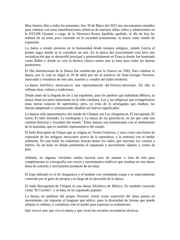 Origen y danza del Rascapetate | PDF | Bailes | Las artes escénicas