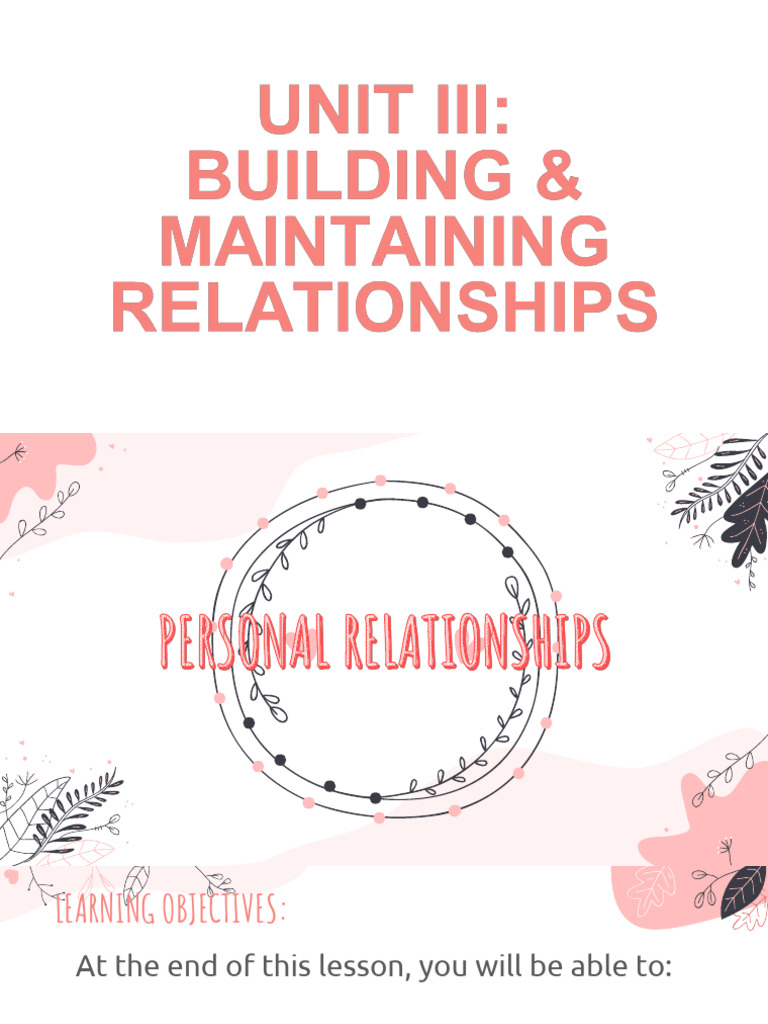 Understanding Personal Relationships | PDF | Love | Intimate Relationships