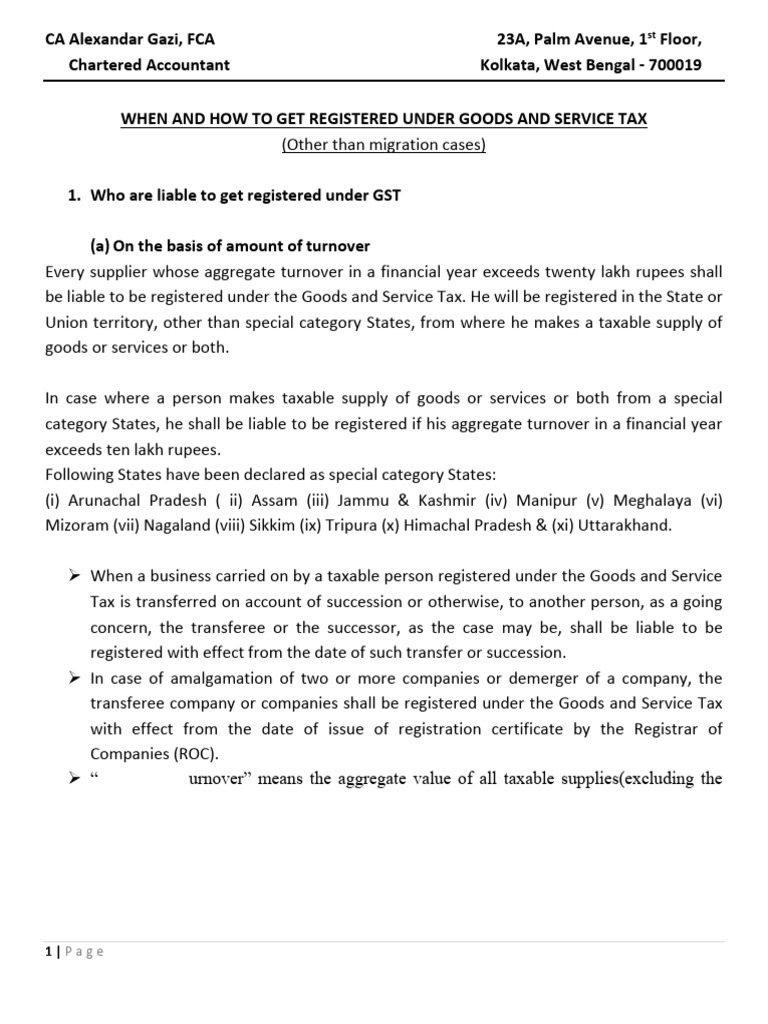 GST Registration Guidelines Explained | PDF | Taxes | Value Added Tax