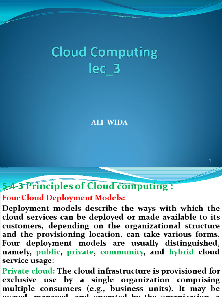 Cloud Computing Deployment Models Explained | PDF | Cloud Computing ...