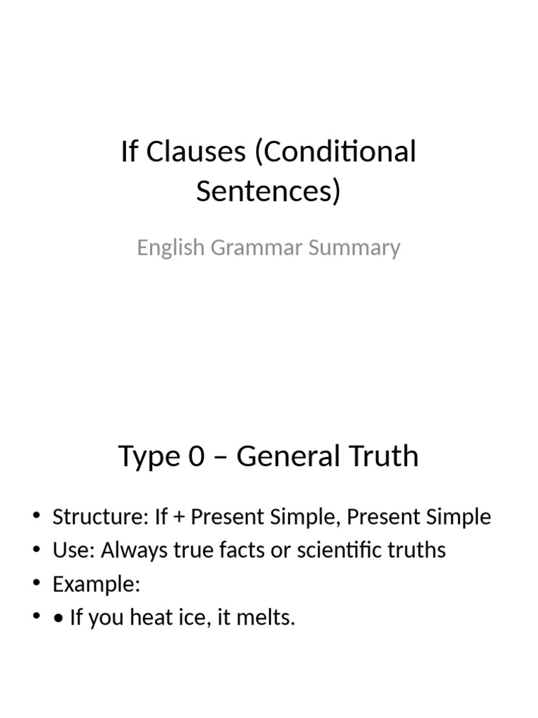 Understanding If Clauses in English | PDF