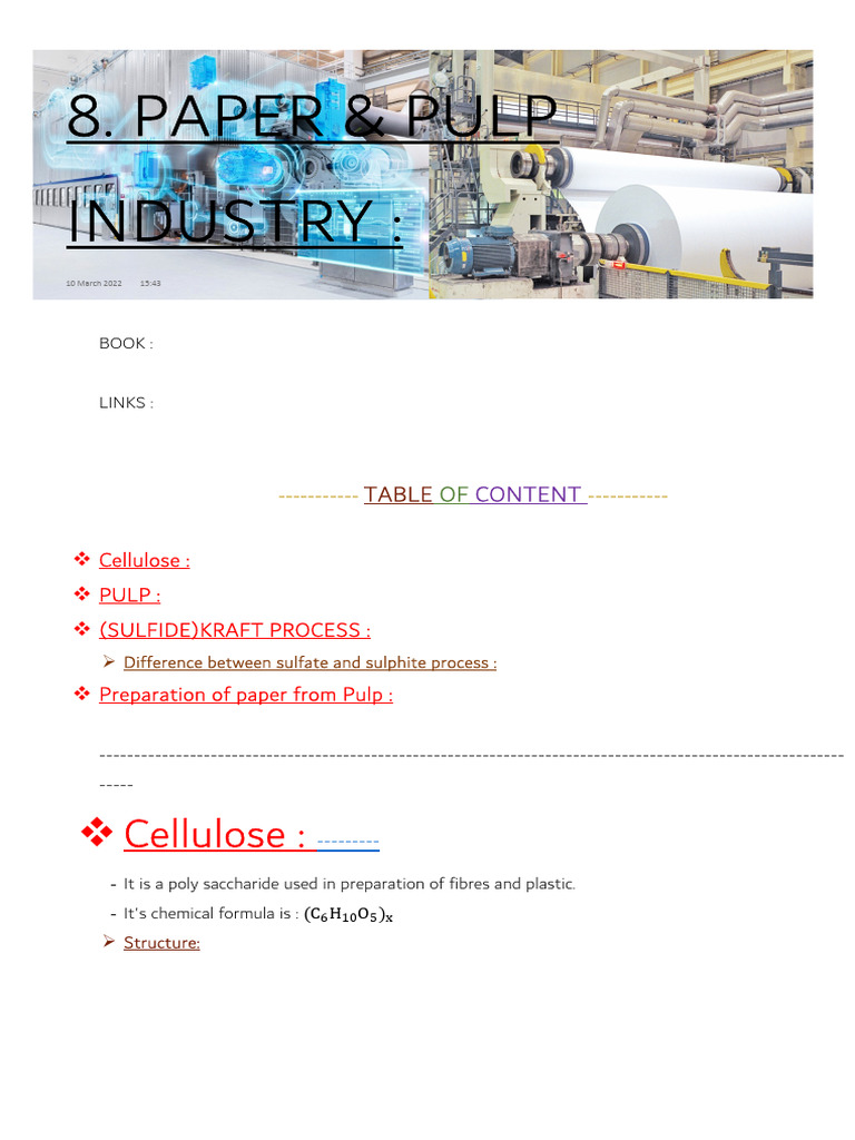 8 Paper and Pulp Industry by Kenil Jagani | PDF | Pulp (Paper) | Paper