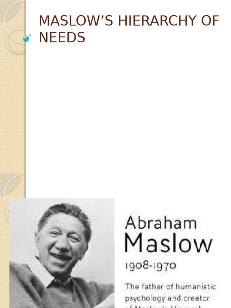 Understanding Maslow's Hierarchy of Needs | PDF | Self Actualization ...