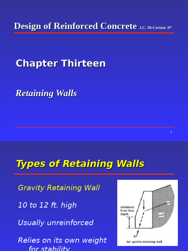 Types and Design of Retaining Walls | PDF | Structural Engineering ...