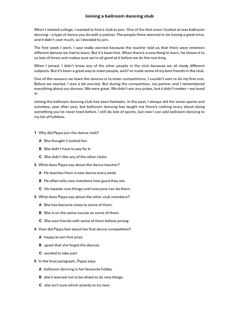 Dancing | PDF