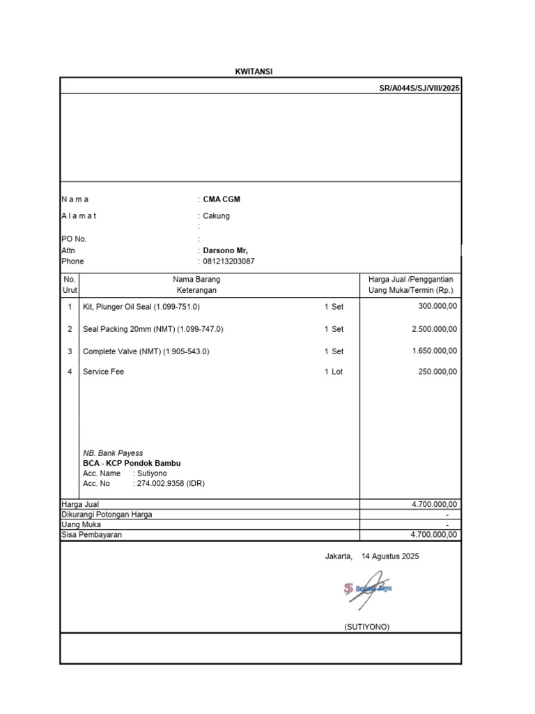 CMA CGM Invoice and Payment Details | PDF