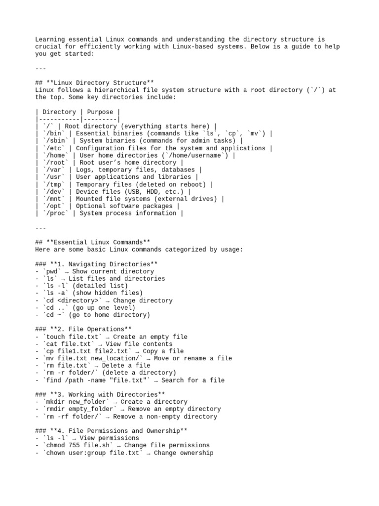 Linux Commands | PDF | Computer File | Zip (File Format)