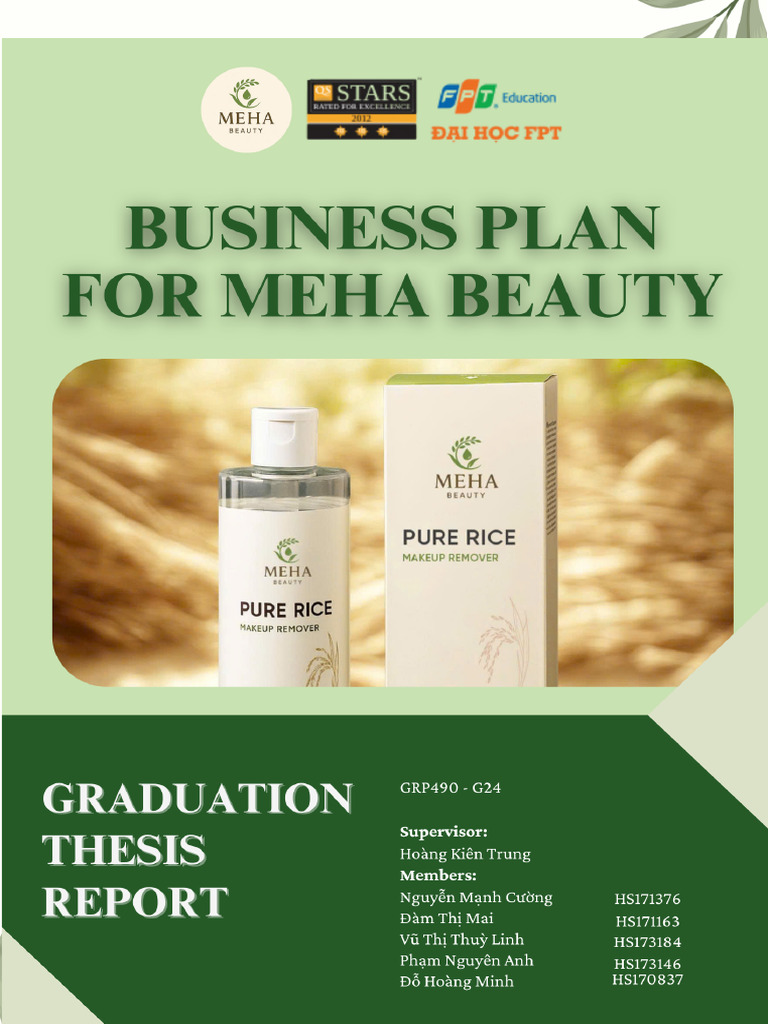 MeHa Beauty: Sustainable Cosmetics Plan | PDF | Cosmetics | Internal ...