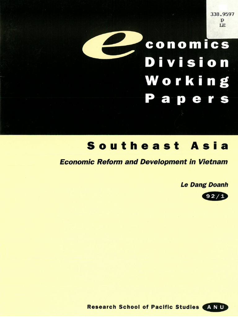 Economic Reform and Development in Vietnam - Le Dang Doanh - 1992 | PDF ...