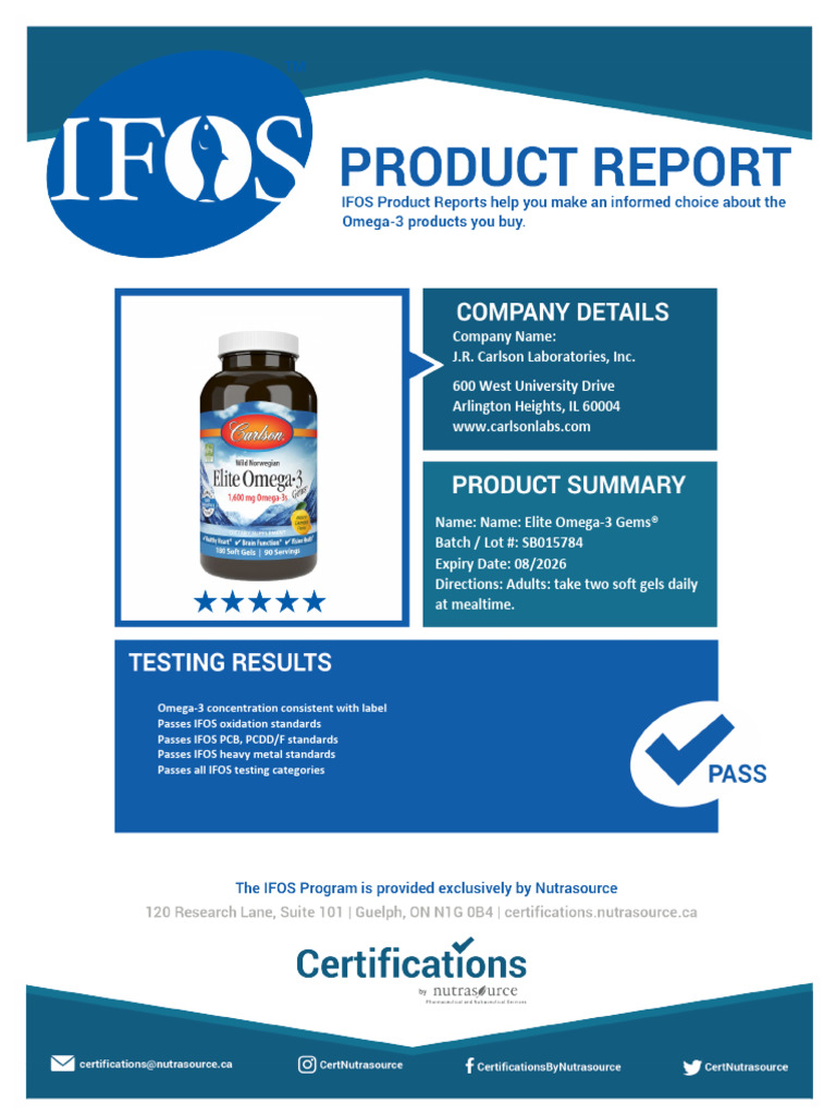 IFOS Report Super DHA Gems, Lot SB015784 | PDF