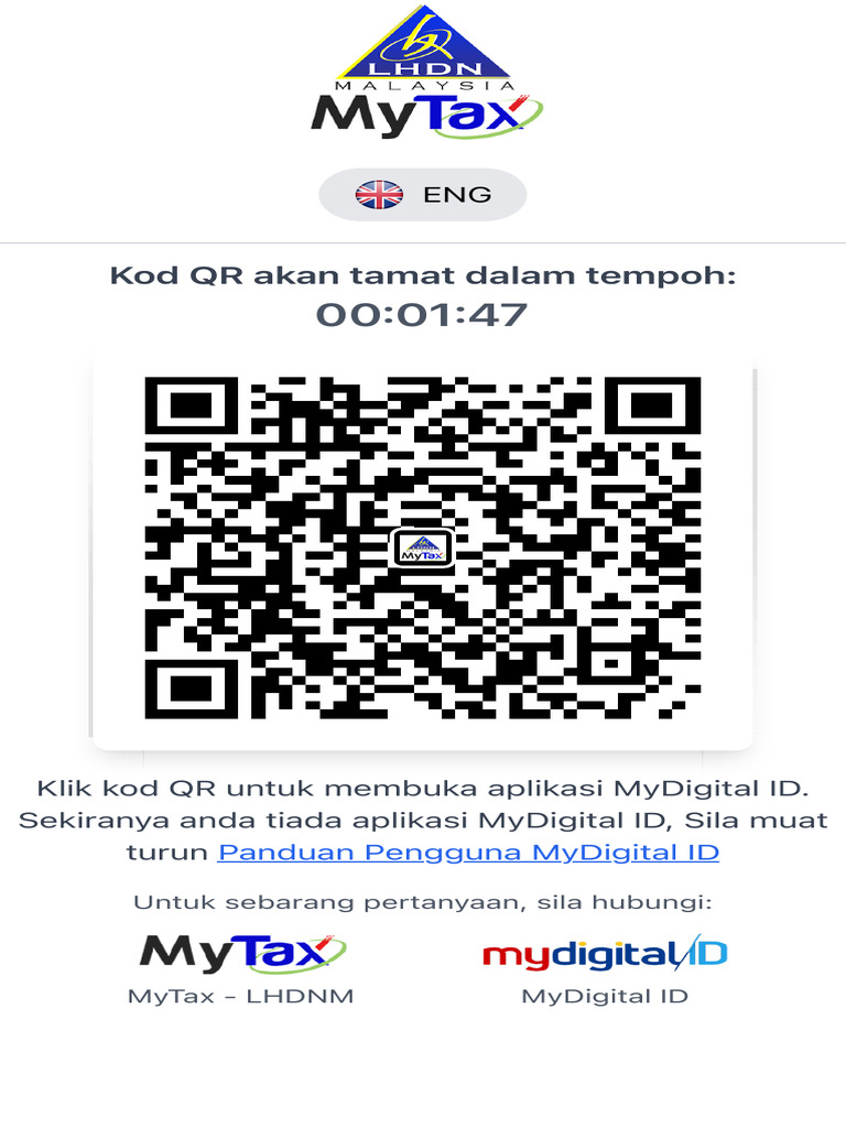 Kod QR MyDigital ID Tamat Tempoh | PDF