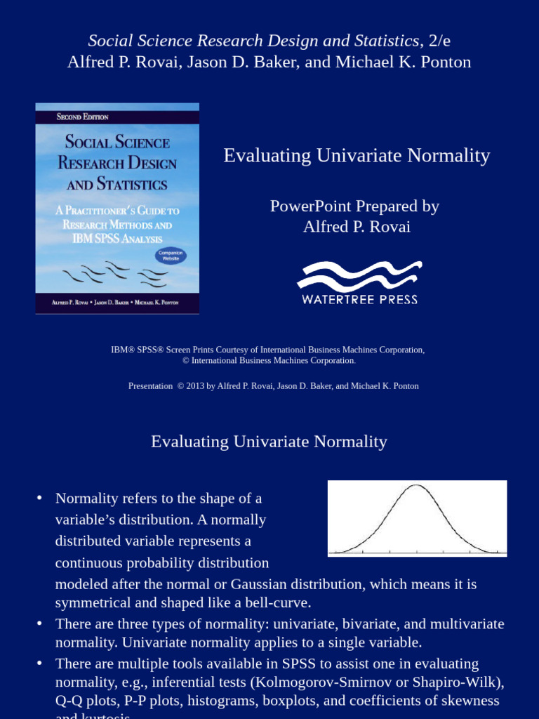 Evaluating Univariate Normality (1) | PDF | Normal Distribution | Skewness
