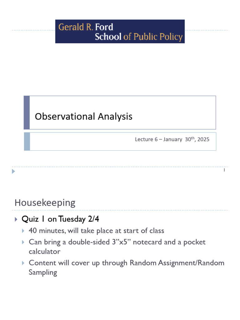 Lecture 6 - Observational Analysis | PDF | Errors And Residuals ...