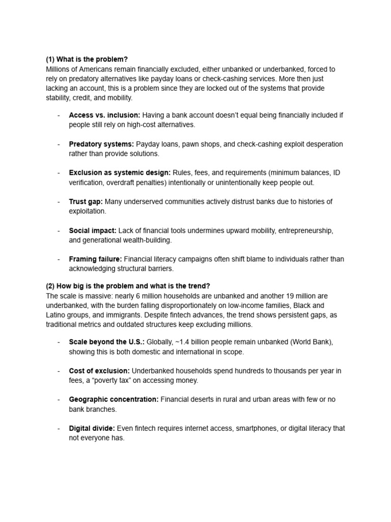 Intro To Social Impact Problem Memo | PDF | Economic Inequality ...