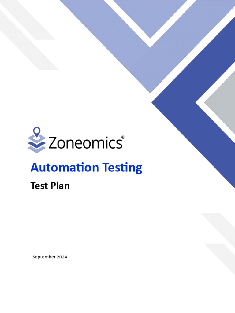 Zoneomics Automated Testing Plan | PDF | Software Testing | Automation